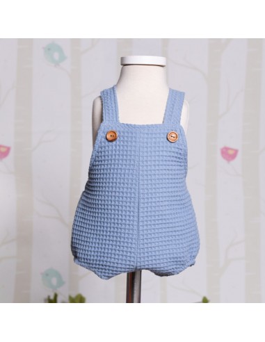 Pattern blue dungarees