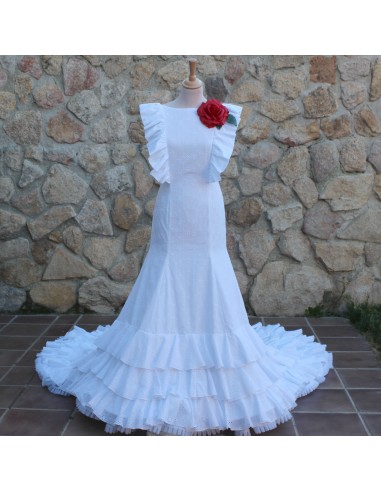 Patrón de vestido flamenco bata de cola