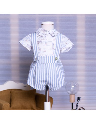 Pattern set of blouse and bloomers with suspenders