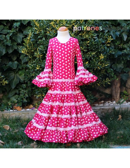 Patrón vestido flamenca de niña canastero