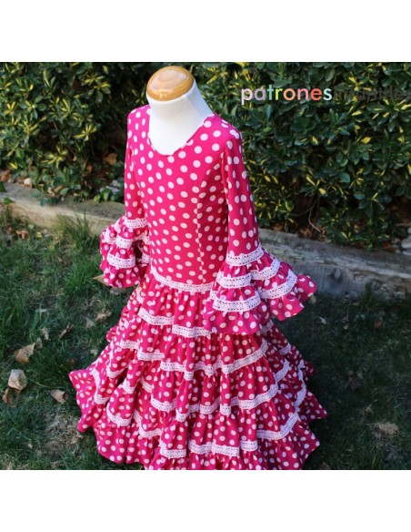 Patrón vestido flamenca de niña canastero