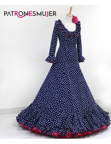 Patrón de vestido flamenco de mujer