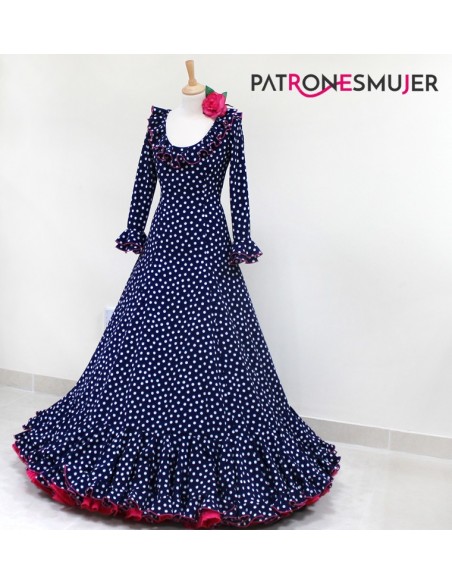 Patrón vestido flamenco de de mujer