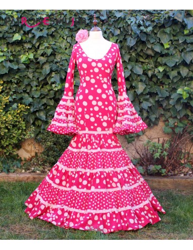 Patrón de vestido flamenco canastero de mujer.