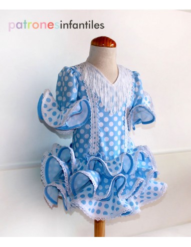 Patrón vestido niña de flamenca estilo Marisol.