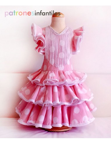 Patrón vestido niña de flamenca.