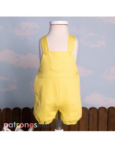 Pattern yellow dungaree for baby